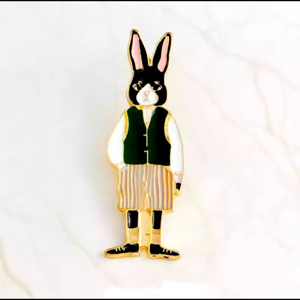 Enamel Rabbit 🐰 Brooches Pin Set - Picture 9 of 11